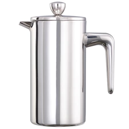 Service Ideas Coffee Press, 12 oz., Double wall Stainless Steel, Polished PDWSA350PS